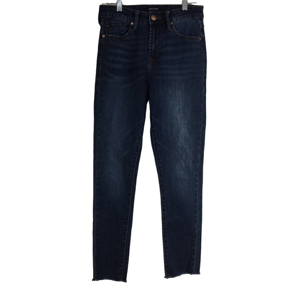 Dear John American Classic Cotton Blend Skinny Dark Wash Blue Denim Jeans Sz 26